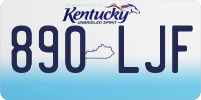 KY license plate 890LJF