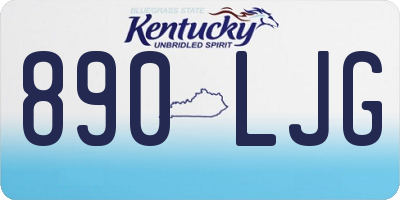KY license plate 890LJG