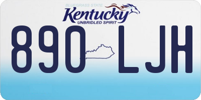 KY license plate 890LJH