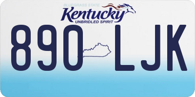KY license plate 890LJK