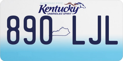 KY license plate 890LJL