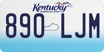 KY license plate 890LJM
