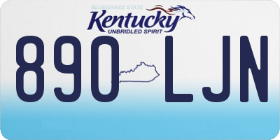 KY license plate 890LJN