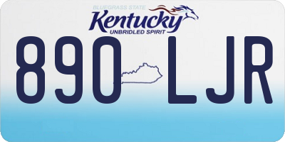KY license plate 890LJR