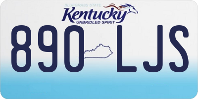 KY license plate 890LJS