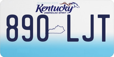 KY license plate 890LJT