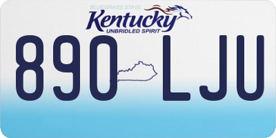 KY license plate 890LJU
