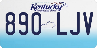 KY license plate 890LJV