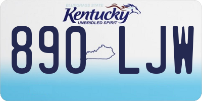 KY license plate 890LJW