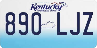 KY license plate 890LJZ