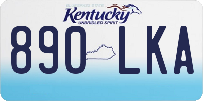 KY license plate 890LKA