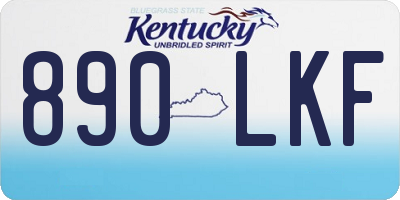 KY license plate 890LKF
