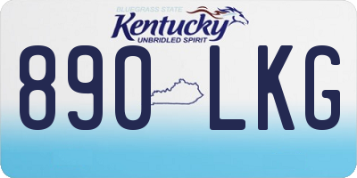 KY license plate 890LKG