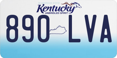 KY license plate 890LVA