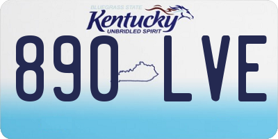 KY license plate 890LVE