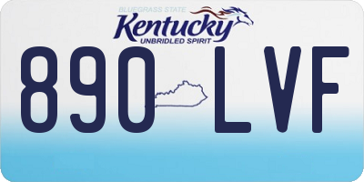 KY license plate 890LVF