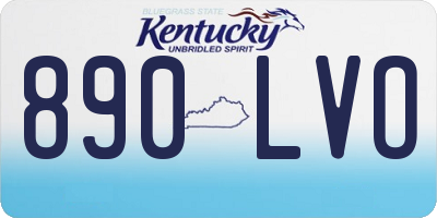 KY license plate 890LVO
