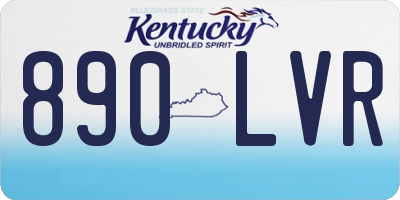KY license plate 890LVR