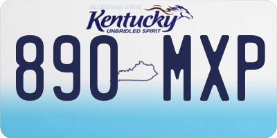 KY license plate 890MXP