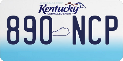 KY license plate 890NCP
