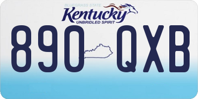 KY license plate 890QXB