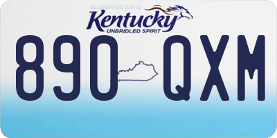 KY license plate 890QXM