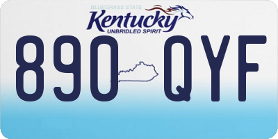 KY license plate 890QYF
