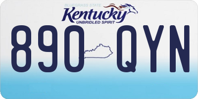 KY license plate 890QYN