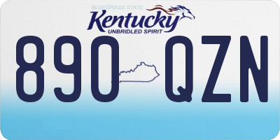KY license plate 890QZN