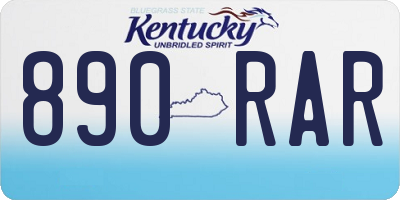 KY license plate 890RAR