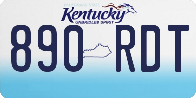 KY license plate 890RDT