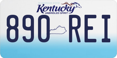 KY license plate 890REI