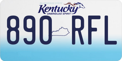 KY license plate 890RFL