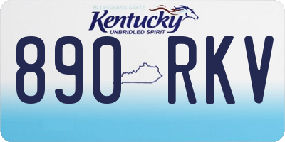 KY license plate 890RKV