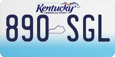 KY license plate 890SGL
