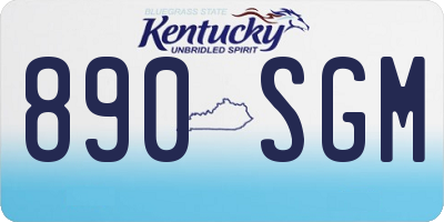 KY license plate 890SGM