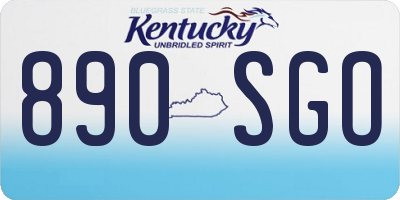 KY license plate 890SGO