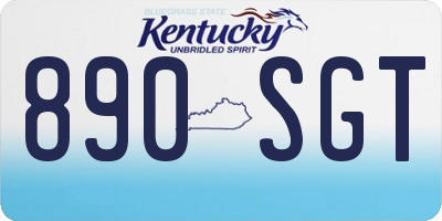 KY license plate 890SGT