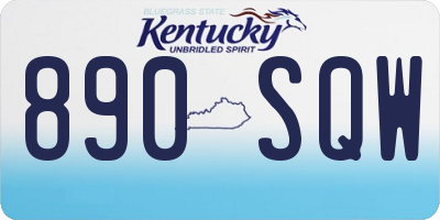KY license plate 890SQW