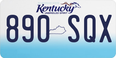 KY license plate 890SQX