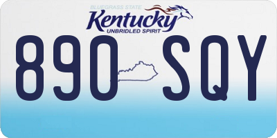 KY license plate 890SQY