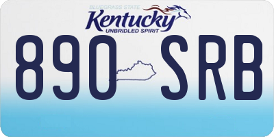 KY license plate 890SRB