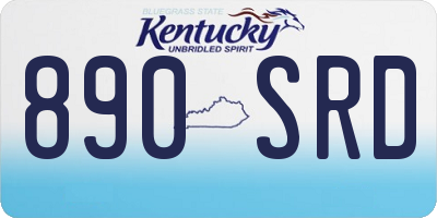 KY license plate 890SRD