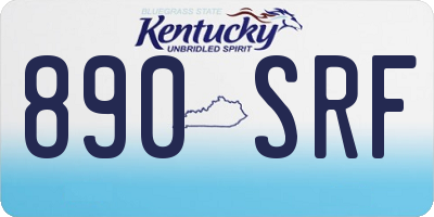 KY license plate 890SRF