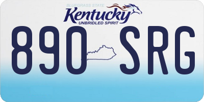 KY license plate 890SRG