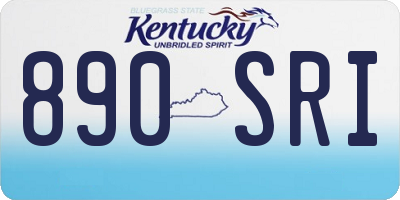 KY license plate 890SRI
