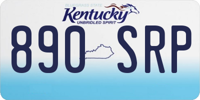 KY license plate 890SRP