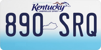 KY license plate 890SRQ
