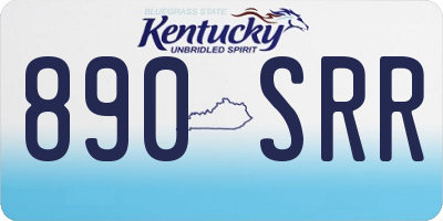 KY license plate 890SRR