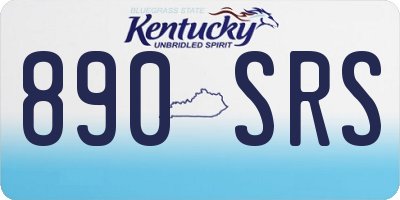 KY license plate 890SRS